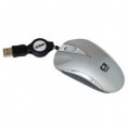 Mini Mouse C3 Tech Ms3207 Usb Retrátil Prata e Preto